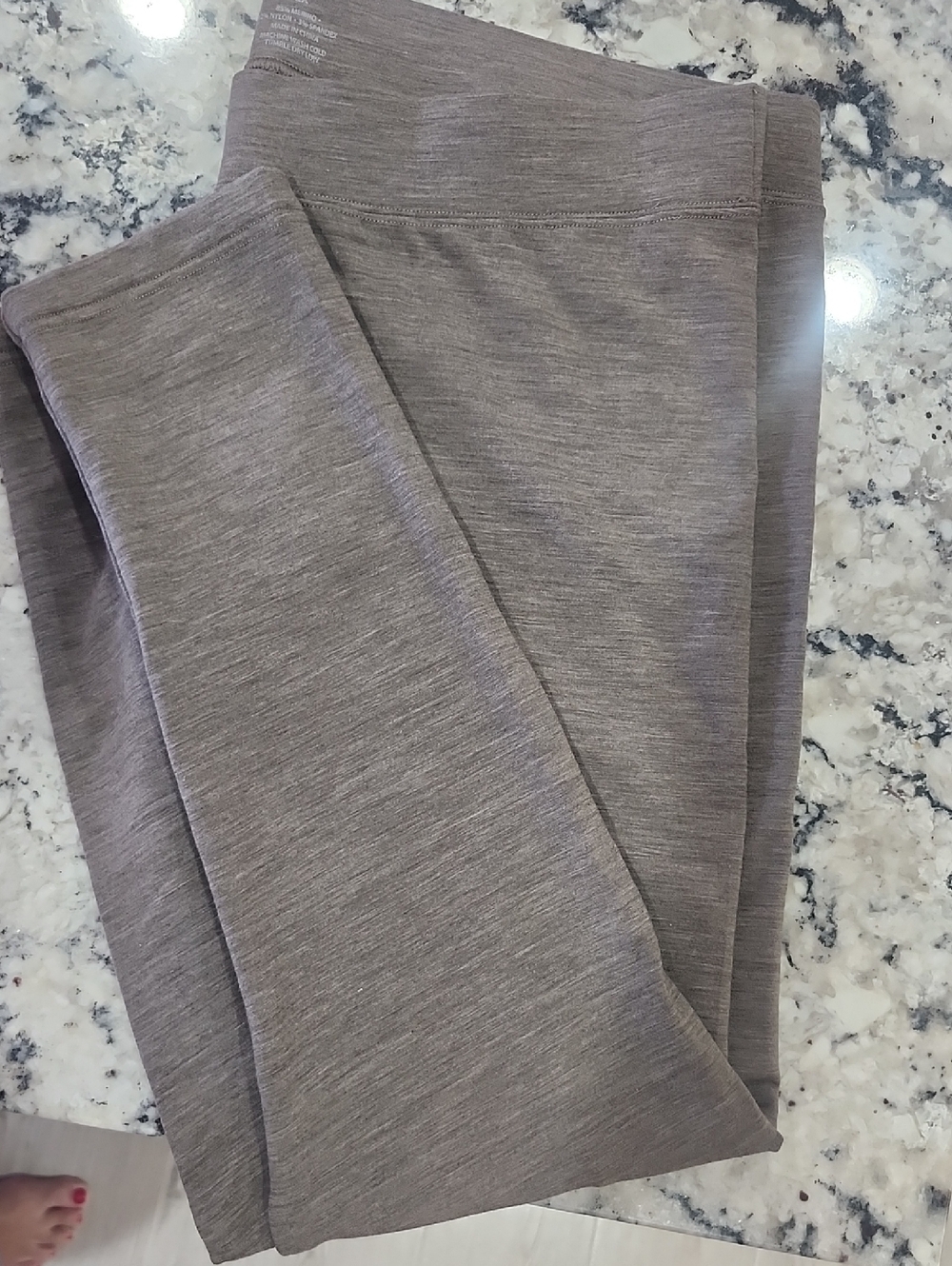 New!  Woolx Heathered Taupe  Leggings